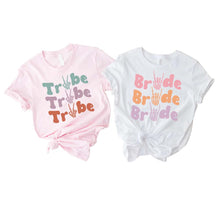 Load image into Gallery viewer, Tribe Bride Halloween Bachelorette,  Wedding Shirt, Matching Bachelorette Party Shirts, Bridal Party Shirts
