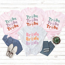 Load image into Gallery viewer, Tribe Bride Halloween Bachelorette,  Wedding Shirt, Matching Bachelorette Party Shirts, Bridal Party Shirts
