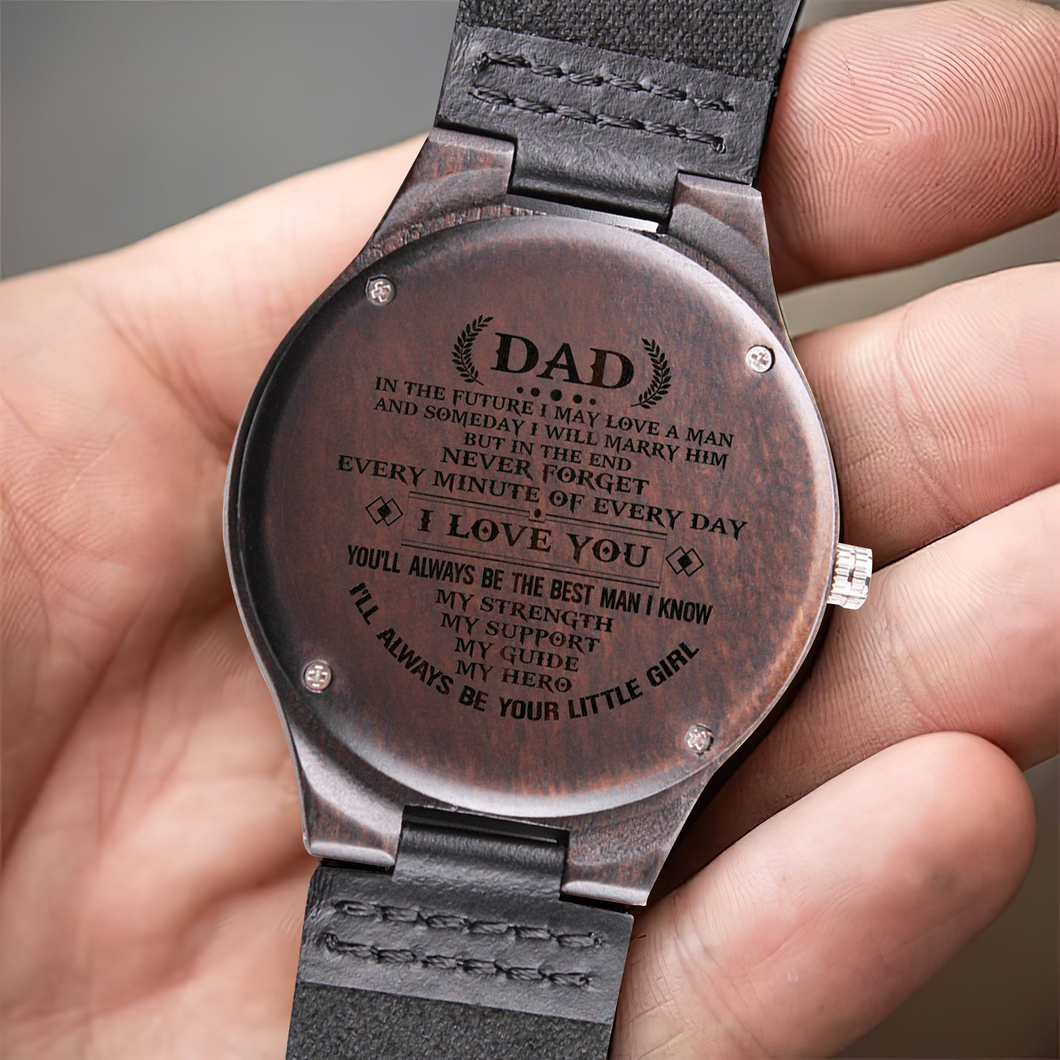 Wood Watch Gift for Dad- I'll always be your little girl - JWshinee