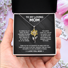 Load image into Gallery viewer, Sunflower Pendant Necklace Gift for Mom- There’s no place I’d go that I wouldn’t find you there - JWshinee
