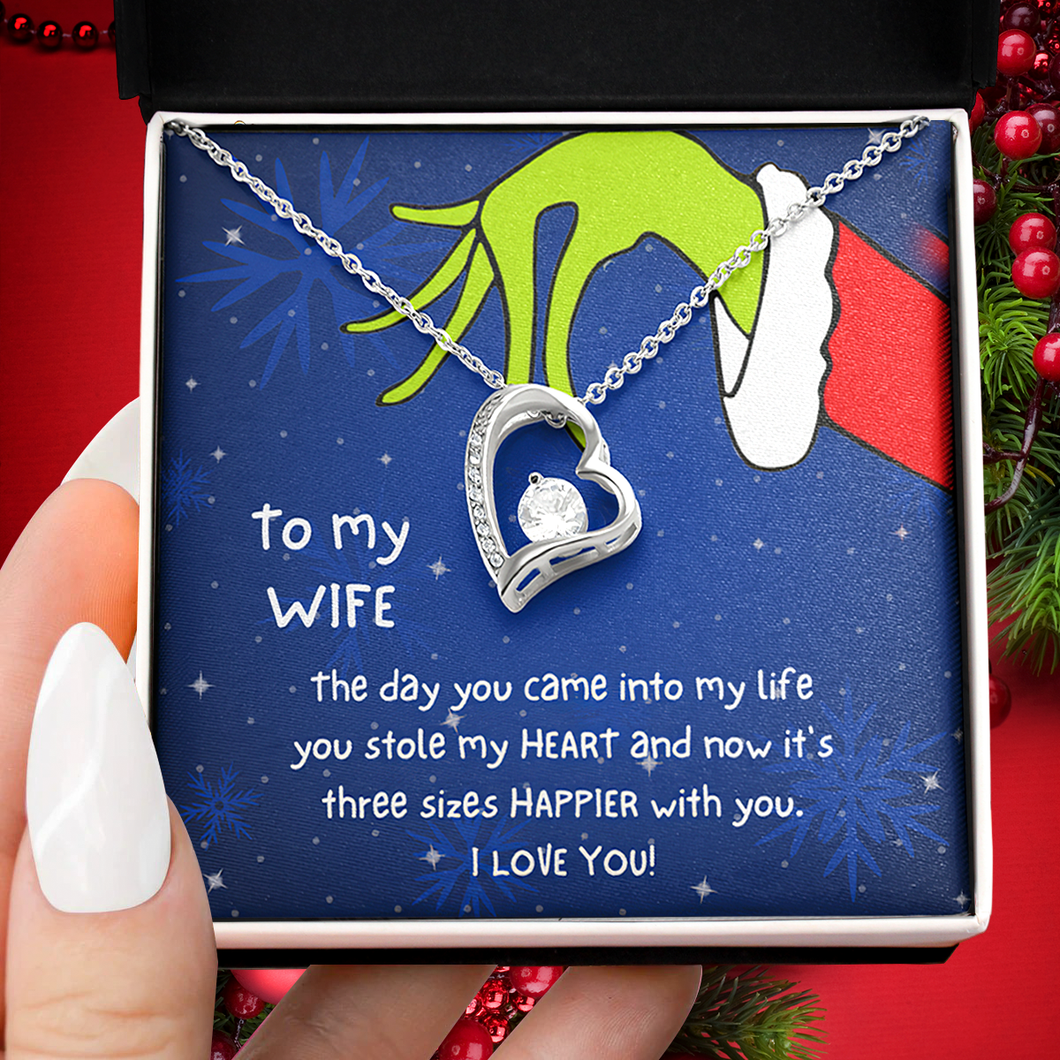 Christmas Necklace Gift to Wife - The day you came into my life you stole my heart - JWshinee