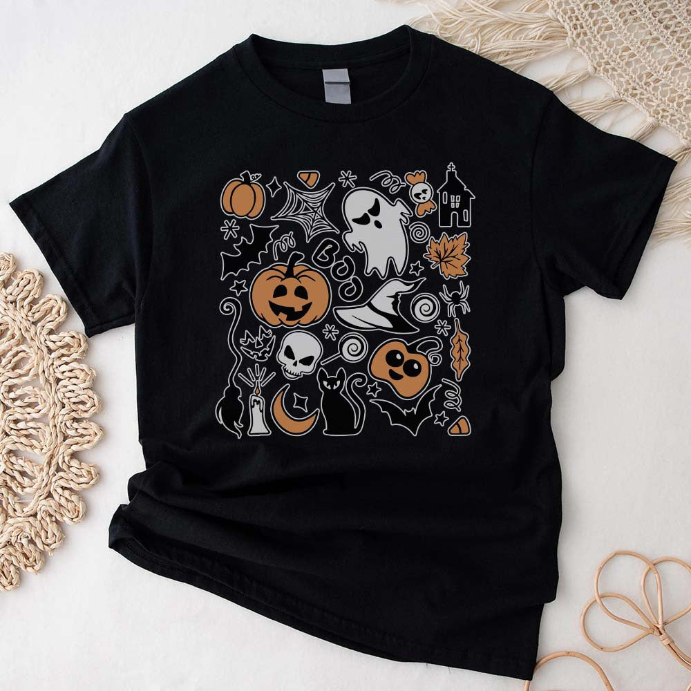 Vintage Halloween Sweatshirt, Spooky T-shirt, Halloween Sweater, Halloween Shirts for Women