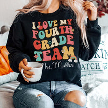 Load image into Gallery viewer, Personalized Teacher Shirt, I Love My First Grade Team, Back to School Shirt, Gifts for Teachers, Custom Teacher Shirt For Women
