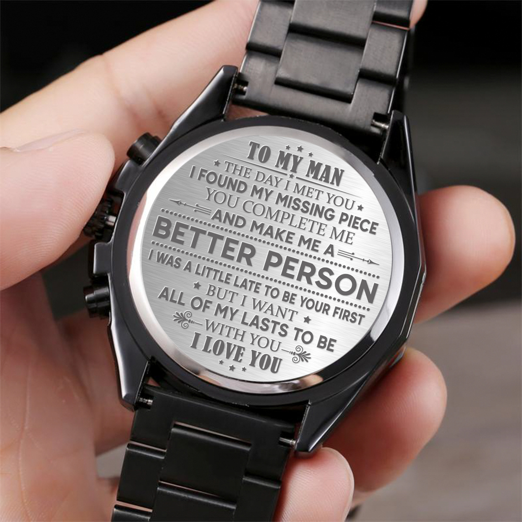 Black Watch Gift for Husban, boyfriend- The day I met you I found my missing piece - JWshinee