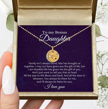 Load image into Gallery viewer, Gift for Bonus Daughter Necklace Sun Moon From Mother Birthday Graduation Gift

