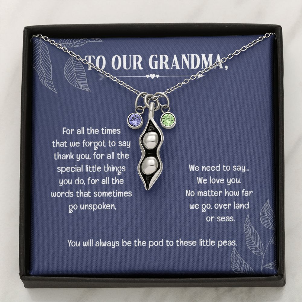 Personalized Grandma Gift Birthstone Necklace - Christmas Gifts for Grandma Necklace Grandparent Gifts Mama Nana Grandma Mother Mimi Nona Christmas Gifts