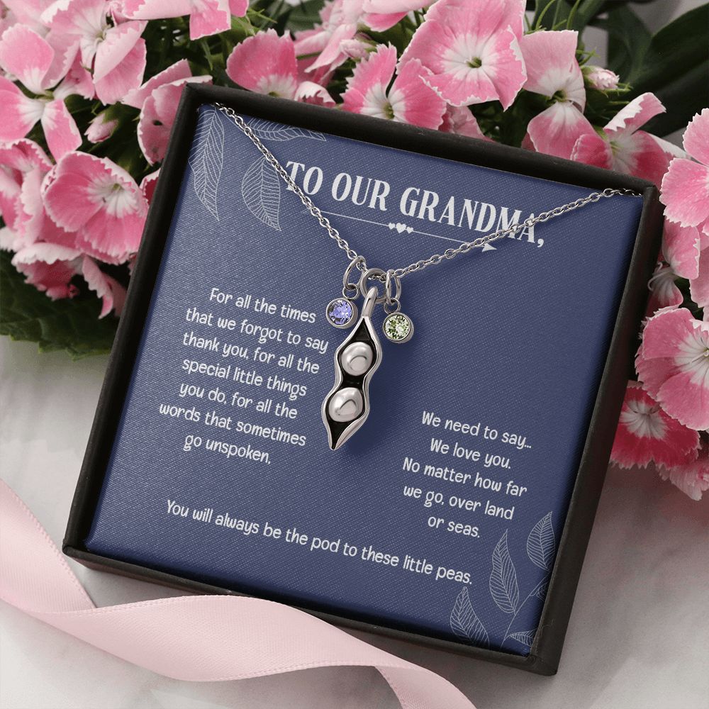 Personalized Grandma Gift Birthstone Necklace - Christmas Gifts for Grandma Necklace Grandparent Gifts Mama Nana Grandma Mother Mimi Nona Christmas Gifts
