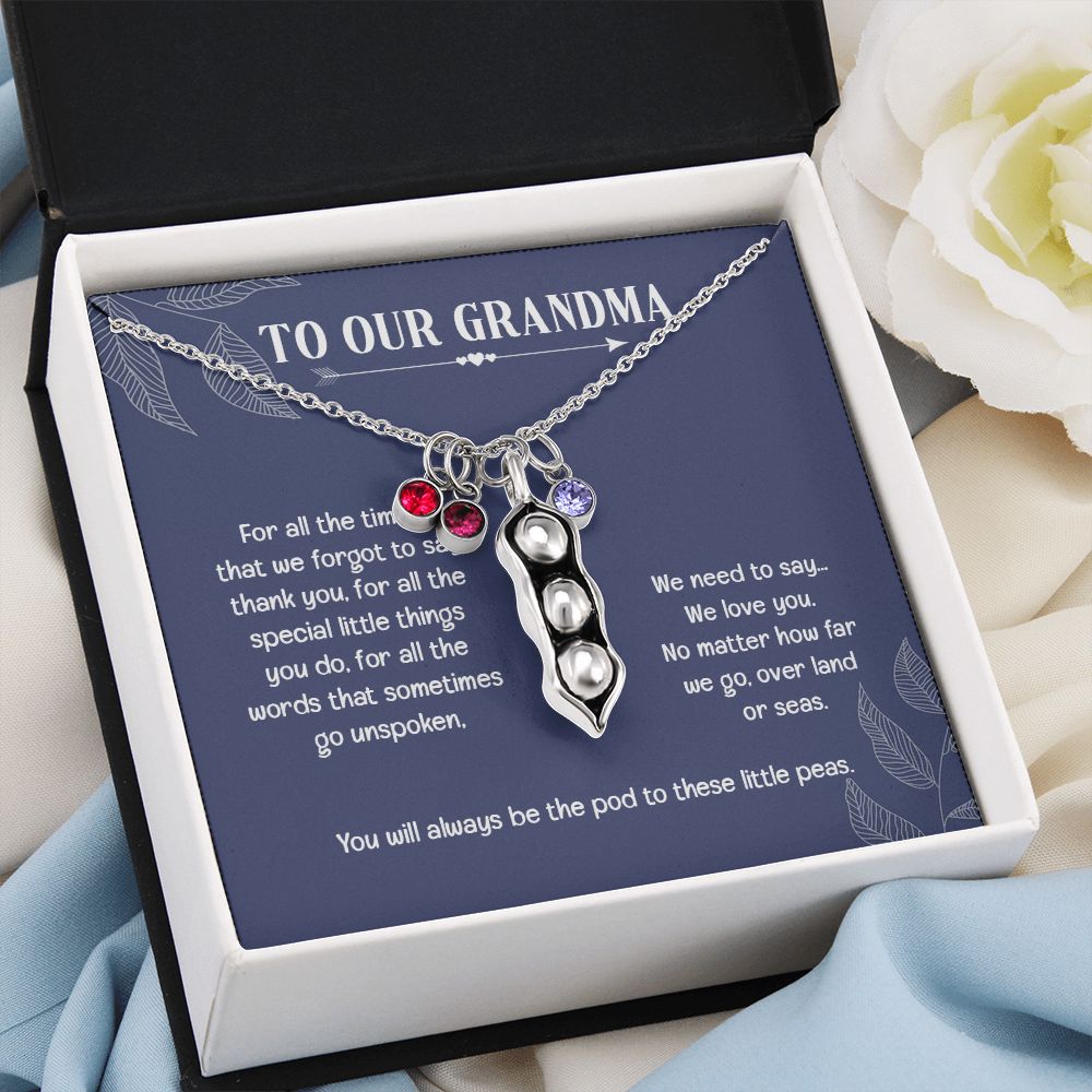 Personalized Grandma Gift Birthstone Necklace - Christmas Gifts for Grandma Necklace Grandparent Gifts Mama Nana Grandma Mother Mimi Nona Christmas Gifts