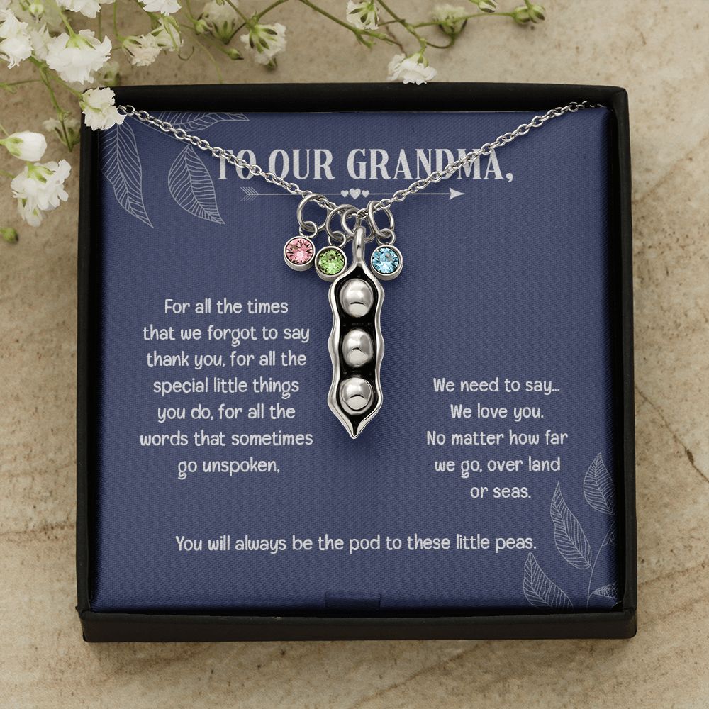 Personalized Grandma Gift Birthstone Necklace - Christmas Gifts for Grandma Necklace Grandparent Gifts Mama Nana Grandma Mother Mimi Nona Christmas Gifts