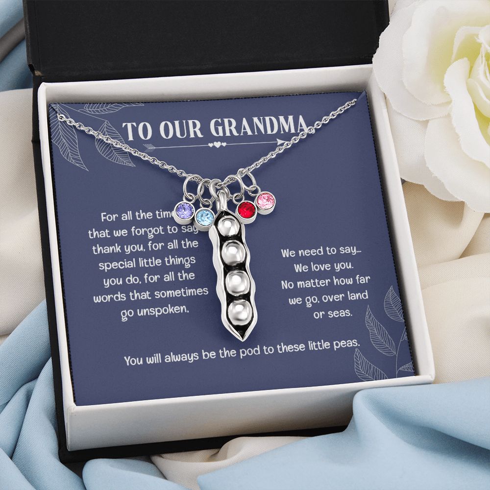 Personalized Grandma Gift Birthstone Necklace - Christmas Gifts for Grandma Necklace Grandparent Gifts Mama Nana Grandma Mother Mimi Nona Christmas Gifts