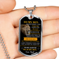 Personalized Dog Tag for Son from Dad - Engraved Gift for Birthday or Special Occasion