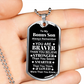 Custom Bonus Son Dog Tag Necklace - Personalized Step Son Gift with Gift Box Included