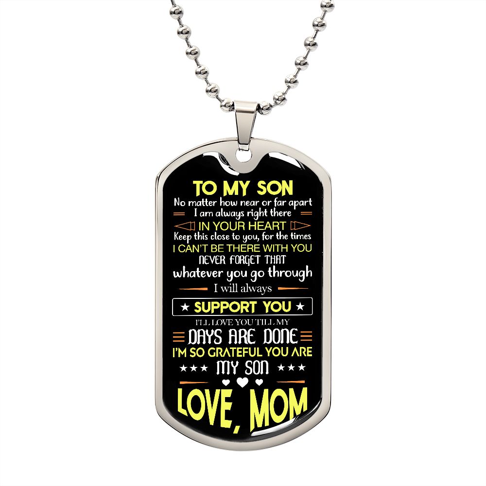 Son Dog Tag, To My Son Gift l From Mom B0B1574LSL