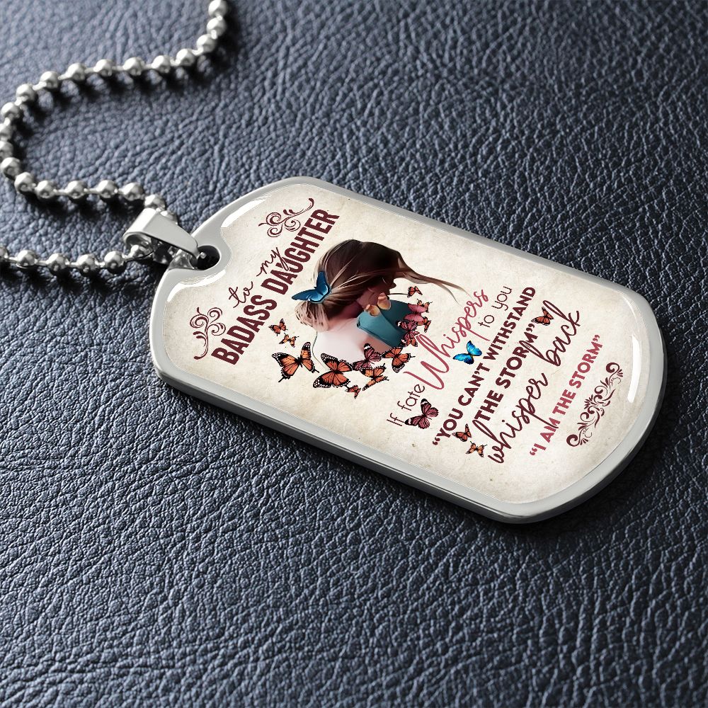 Daughter Dog Tag, To My Badass Daughter Dog Tag B0B155VF7L