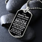 Custom Bonus Son Dog Tag Necklace - Personalized Step Son Gift with Gift Box Included
