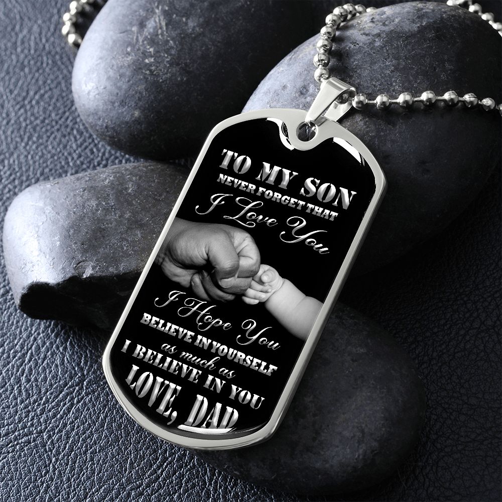 Son Dog Tag - To My Son My Lover Dog Tag Chain Necklace B09VG6RJKG