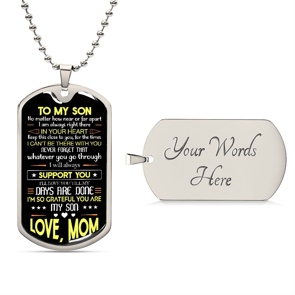 Son Dog Tag To My Son Gift l From Mom B0B1574LSL JWshinee