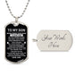 Dad's Love on Display: Personalized Dog Tag for Son - A Symbol of Affection and Appreciation