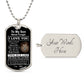 To My Son From This Old Lion, Dog Tag Necklace, Gift for Sons, Remembrance from DAD JWSDT181103
