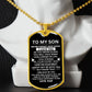 Dad's Love on Display: Personalized Dog Tag for Son - A Symbol of Affection and Appreciation