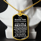 Custom Bonus Son Dog Tag Necklace - Personalized Step Son Gift with Gift Box Included