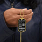 Meaningful Father-Son Gift: Personalized Dog Tag for Son with Customized Message from Dad