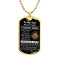 To My Son From This Old Lion, Dog Tag Necklace JWSDT181103 B0BMVHMVRW
