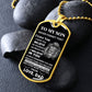 Meaningful Father-Son Gift: Personalized Dog Tag for Son with Customized Message from Dad