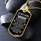 Dad's Love on Display: Personalized Dog Tag for Son - A Symbol of Affection and Appreciation