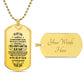 Son Dog Tag, To My Son, Engraved Dog Tag Necklace ,Meaningful Gift, Inspirational Words For Father Son Gift 02