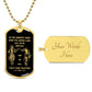 Brother Dog Tag, Samurai Dog Tag Chain Necklace For Brother We Will Fight Them Together B09VG6ZVFV