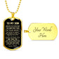 Son Dog Tag - To My Son I Am Always Right There In Your Heart B09VG74FLR