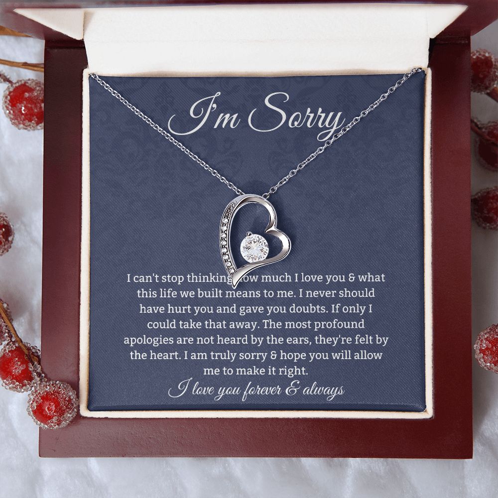 Unique and Creative Ways to Say Sorry with I'm Sorry Gifts for Your Partner, Apology necklace, Forgiveness gift, I'm sorry necklace SNJW23-020316