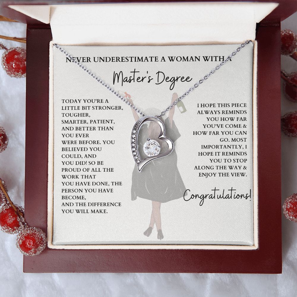 Upgrade Their Accessories with a Master's Degree Necklace, Masters Degree Gift, Masters Gift, Masters Grad Gift, MBA Graduation Gift, Gift for her SNJW23-040303