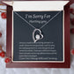 Make Up for Your Mistake with Thoughtful I'm Sorry Gifts for Your Loved Ones, I'm Sorry Gift For Her, Forgiveness Necklace, Apology Gift For Her, Sorry For Hurting You Necklace, Wife Gift From Husband, Apology Jewelry  SNJW23-020309