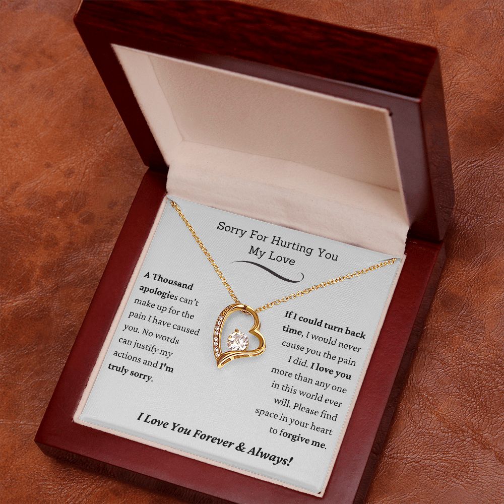 From the Heart: Meaningful Apology Gifts for the One You Love, I'm Sorry Gift For Her, Forgiveness Necklace, Apology Gift For Her, Sorry For Hurting You Necklace, Wife Gift From Husband, Apology Jewelry  SNJW23-020303