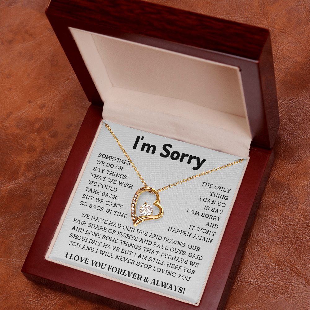 Beautiful Apology Necklaces - Saying Sorry Has Never Looked So Good, I'm Sorry Gift For Her, Forgiveness Necklace, Apology Gift For Her SNJW23-020304