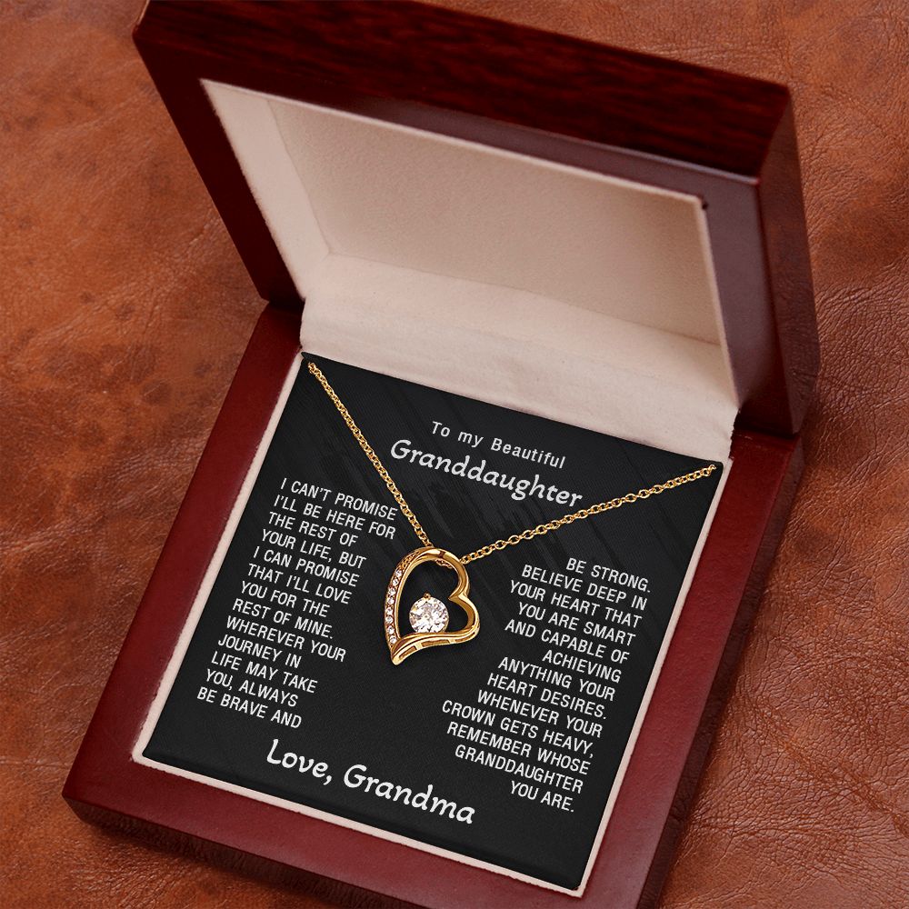 Granddaughter Necklace Gifts From Grandma Grandmother, Love Gift For Adults Or Girls On Birthday, Graduation, Wedding, Christmas