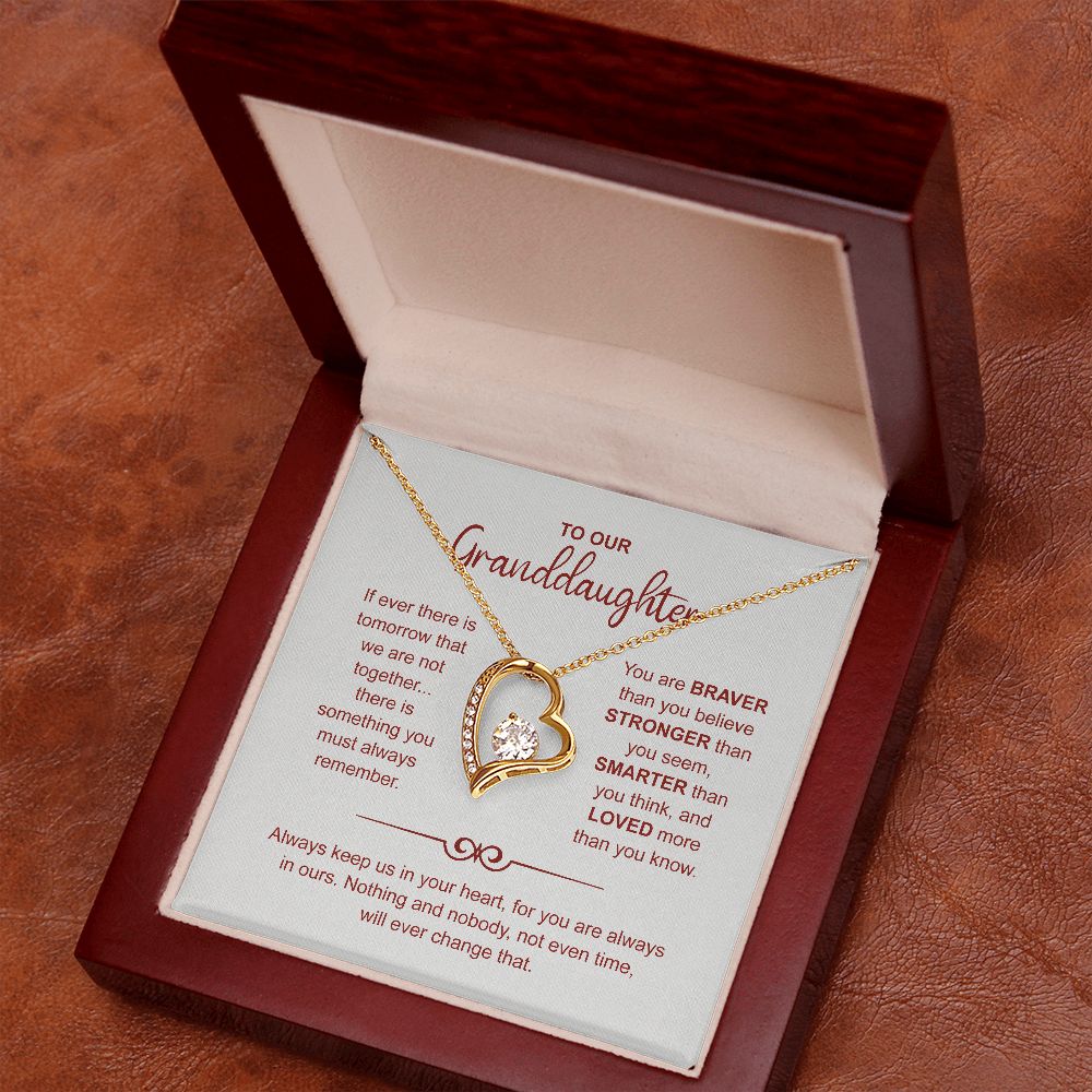 To Our Granddaughter, Heart necklace from Grandparents, Christmas gift for granddaughter ttstore-0712-1x15