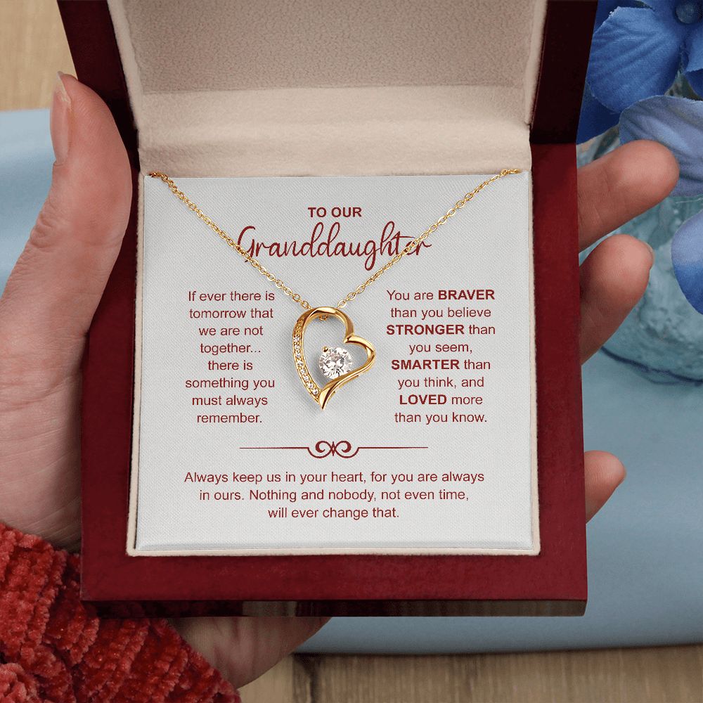 To Our Granddaughter, Heart necklace from Grandparents, Christmas gift for granddaughter ttstore-0712-1x15