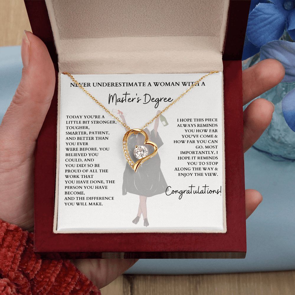 Upgrade Their Accessories with a Master's Degree Necklace, Masters Degree Gift, Masters Gift, Masters Grad Gift, MBA Graduation Gift, Gift for her SNJW23-040303