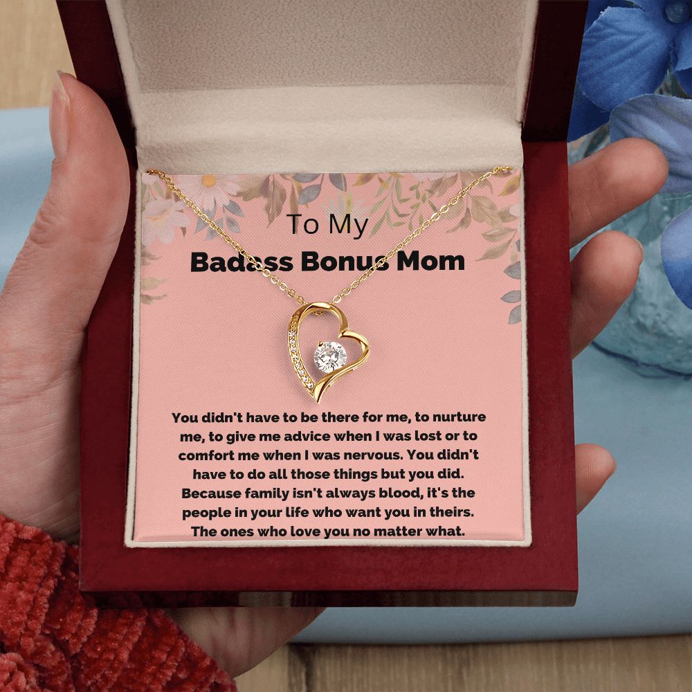 Beautiful Bonus Mom Necklace - Show Your Stepmother How Much You Care with This Elegant Jewelry"