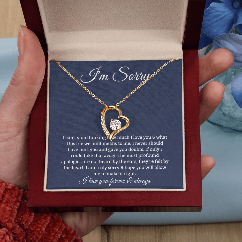 Unique and Creative Ways to Say Sorry with I'm Sorry Gifts for Your Partner, Apology necklace, Forgiveness gift, I'm sorry necklace SNJW23-020316