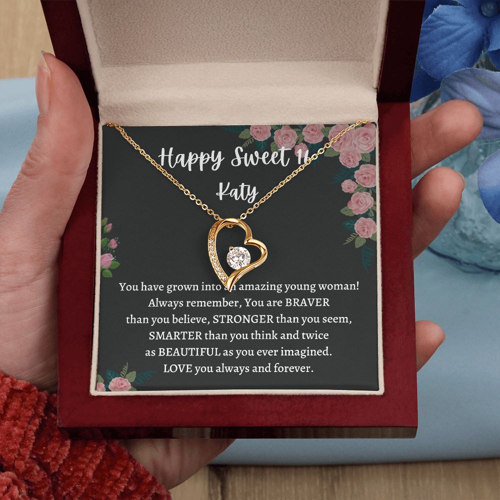 Sweet 16 Necklace - Celebrate Her Milestone Birthday with a Beautiful Gift, Heart Pendant, 16th Birthday Gift For Her, 16th Birthday Gift 210203
