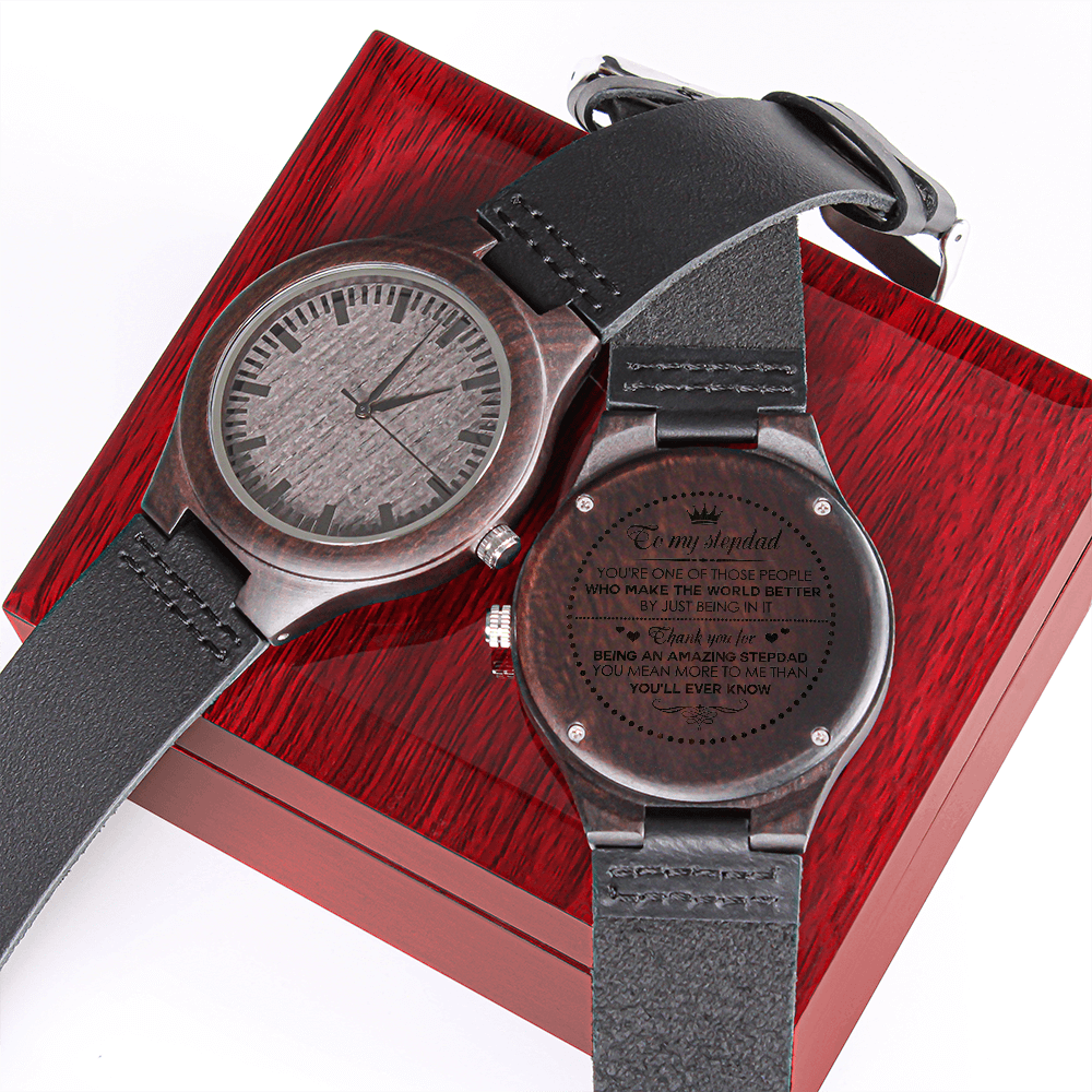 Wood Watch for Stepdad- You mean more to me than you'll ever know - JWshinee