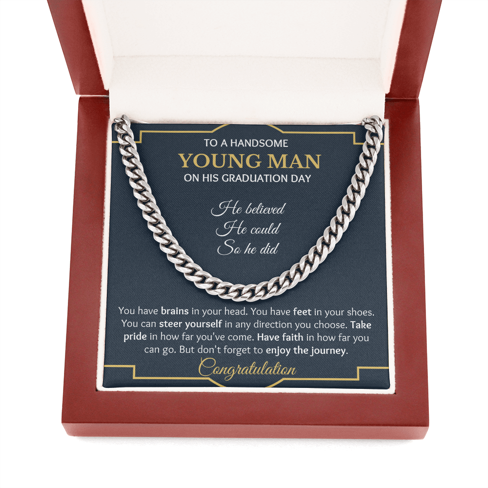 Gift for boyfriend/son on graduation day- You have brains in your head - JWshinee