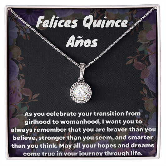 "Our Quinceañera Gifts Necklace is the Ideal Keepsake for Her Special Day"