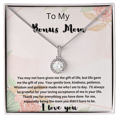 Charming Bonus Mom Necklace - Make Your Step-Mom Feel Extra Special with This Delightful Jewelry"