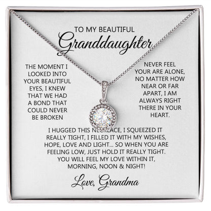 To Our Granddaughter Necklace, Granddaughter Necklace From Grandparents, Granddaughter Gifts From Grandma And Grandpa, Graduation Gift, Necklace For Granddaughter, Granddaughter Message Card JWSHINEE B0BN1X1TGJ