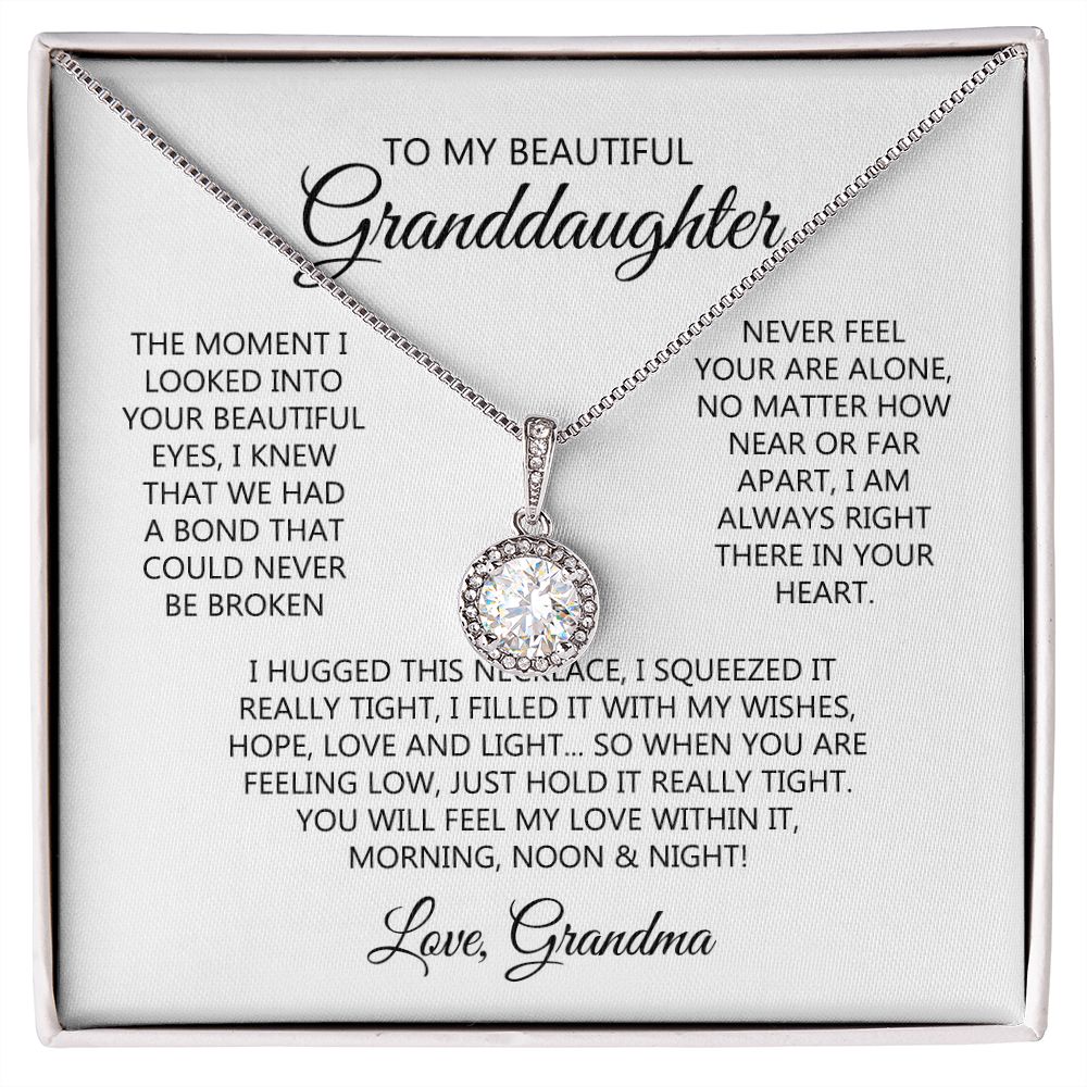 To Our Granddaughter Necklace, Granddaughter Necklace From Grandparents, Granddaughter Gifts From Grandma And Grandpa, Graduation Gift, Necklace For Granddaughter, Granddaughter Message Card JWSHINEE B0BN1X1TGJ